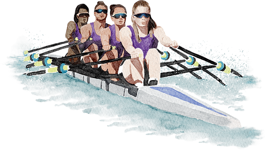 Wycliffe Rowing Team illustration