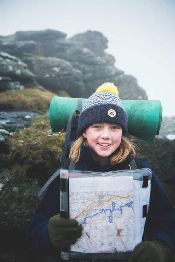 Senior school girl in Dartmoor for Duke of Edinburgh award