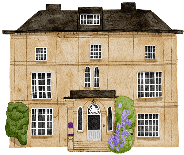 Ryeford Hall house illustration