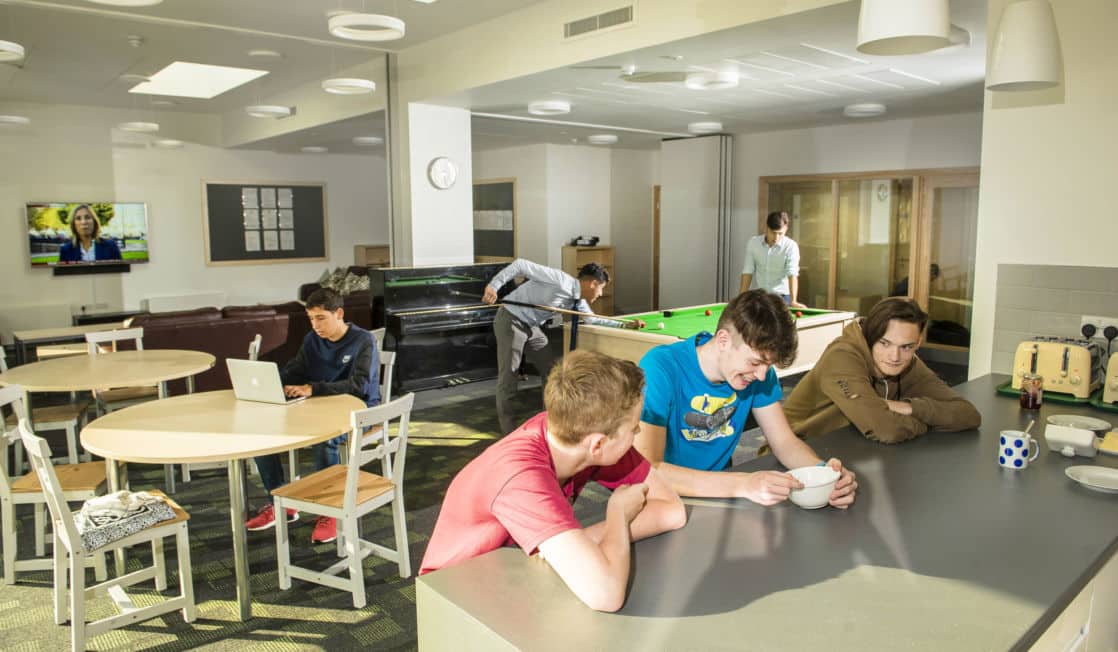 Boys in school boarding house