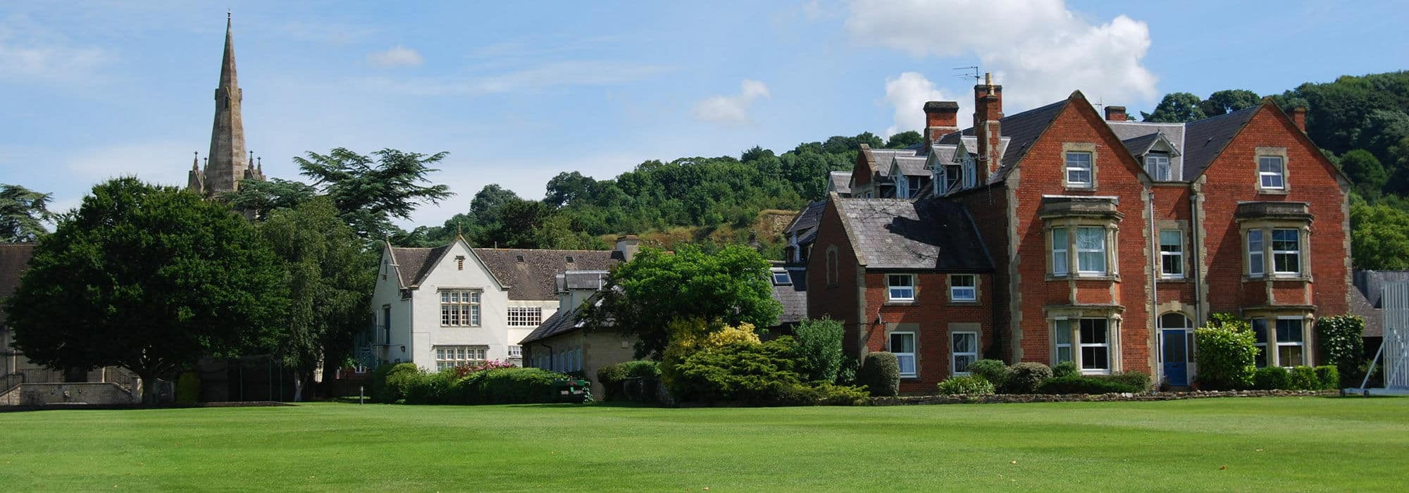 Beautiful school buildings and grounds